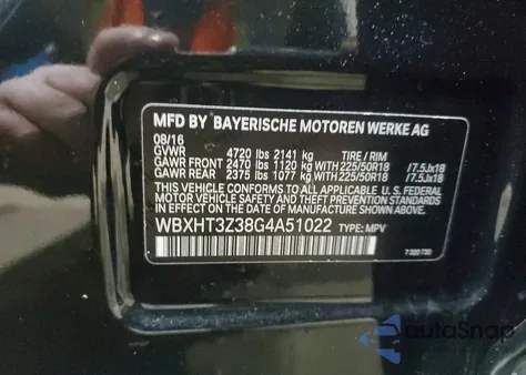 2016 BMW X1 xDrive28I z USA, uszkodzony, nr VIN WBXHT3Z38G4A51022